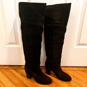 Jessica Simpson Black Suede Over-the-Knee Boots